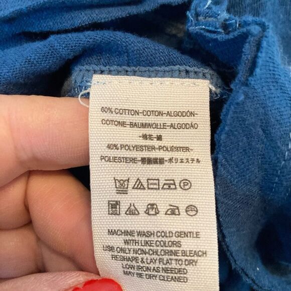 We the Free ruched sleeve off or on shoulder boho top oversized all cotton ❤️ - Picture 9 of 10